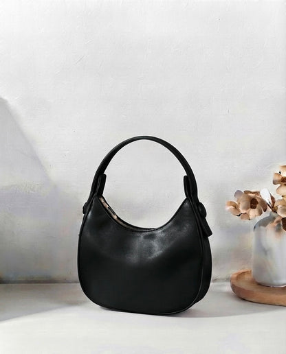 Curved Crescent Hobo Shoulder Bag