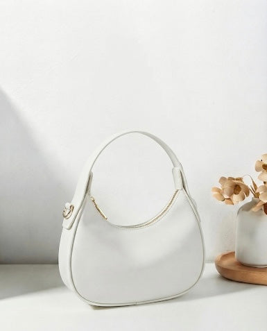 Curved Crescent Hobo Shoulder Bag