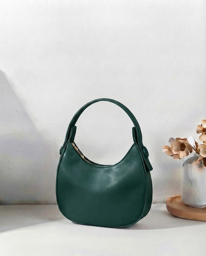 Curved Crescent Hobo Shoulder Bag
