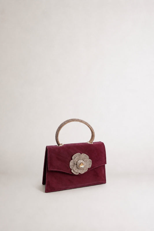 Velvet floral bag
