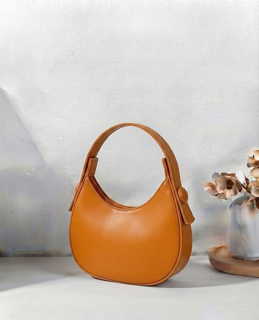 Curved Crescent Hobo Shoulder Bag