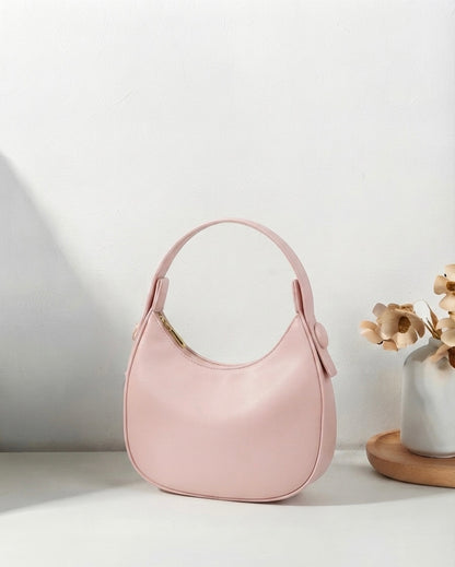 Curved Crescent Hobo Shoulder Bag