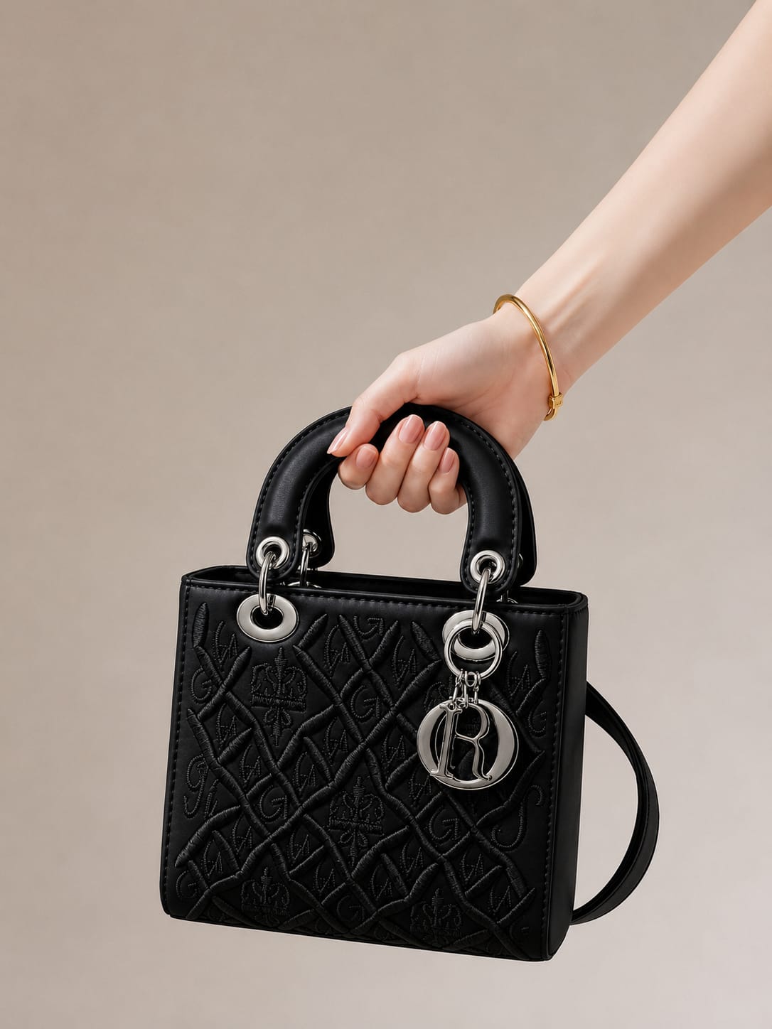 Chic Embossed Mini Handbag